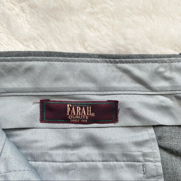 VINTAGE Gray Flat Front Dress Pants by Farah - Picture 3 of 4
